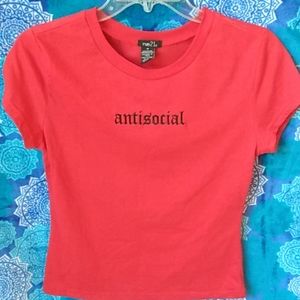 rue 21 Antisocial tee shirt NWOT